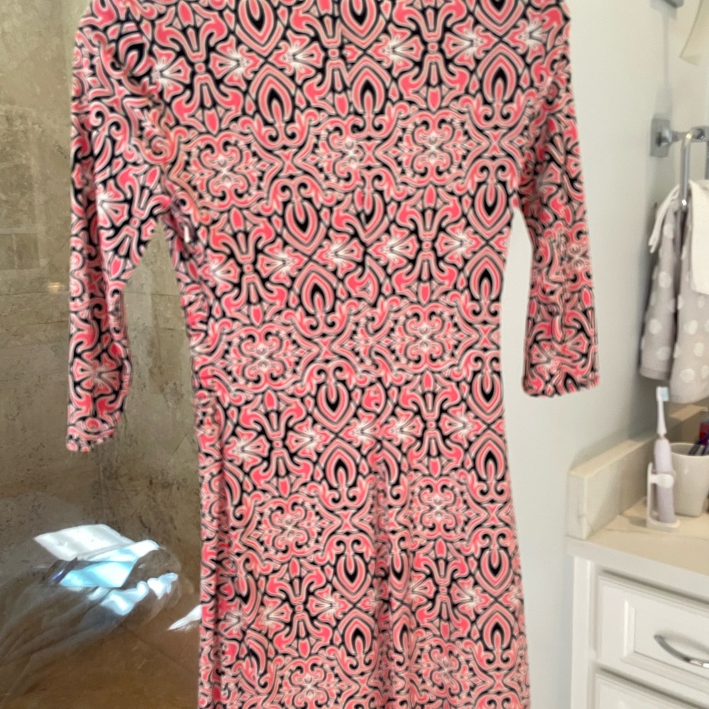 Pink Patterned Women's Dress